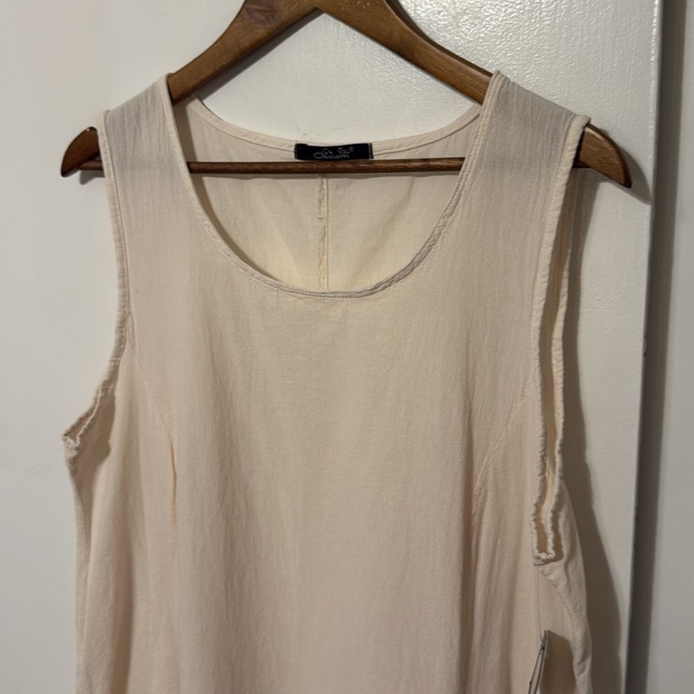 NWT Giocam 100% Peruvian Cotton Tank Dress with Pockets Lagenlook - Picture 5 of 14